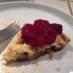Frittata with cranberry sauce